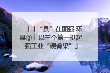 「“县”在图强·环县②」以三个第一挺起强工业“硬脊梁”