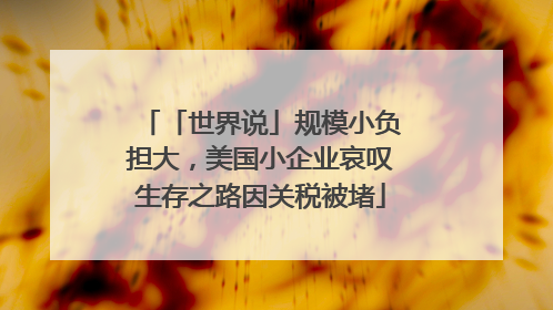 「世界说」规模小负担大，美国小企业哀叹生存之路因关税被堵