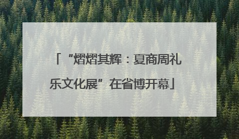 “熠熠其辉：夏商周礼乐文化展”在省博开幕