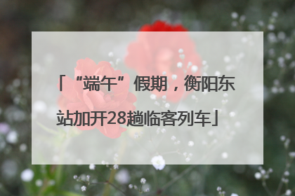 “端午”假期，衡阳东站加开28趟临客列车