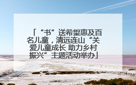 “书”送希望惠及百名儿童，清远连山“关爱儿童成长 助力乡村振兴”主题活动举办