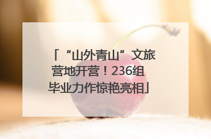 “山外青山”文旅营地开营！236组毕业力作惊艳亮相