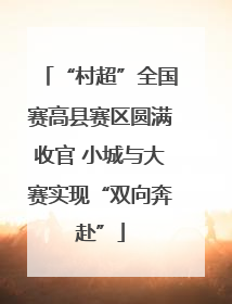 “村超”全国赛高县赛区圆满收官 小城与大赛实现“双向奔赴”