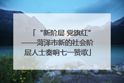 “新阶层 党旗红”——菏泽市新的社会阶层人士奏响七一赞歌