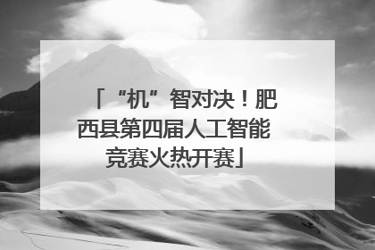 “机”智对决！肥西县第四届人工智能竞赛火热开赛