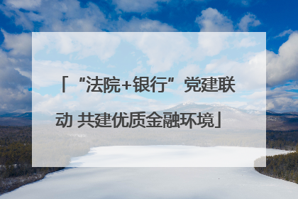“法院+银行”党建联动 共建优质金融环境