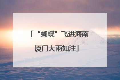 “蝴蝶”飞进海南 厦门大雨如注