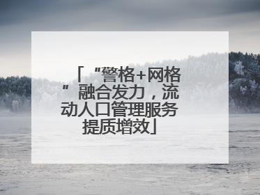 “警格+网格”融合发力，流动人口管理服务提质增效