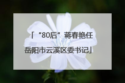 “80后”蒋春艳任岳阳市云溪区委书记