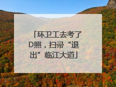 环卫工去考了D照，扫帚“退出”临江大道