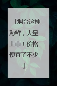 烟台这种海鲜，大量上市！价格便宜了不少