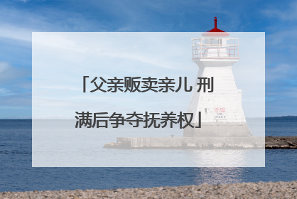 父亲贩卖亲儿 刑满后争夺抚养权