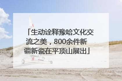 生动诠释豫哈文化交流之美，800余件新疆新瓷在平顶山展出