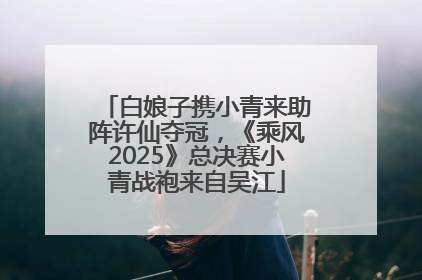 白娘子携小青来助阵许仙夺冠，《乘风2025》总决赛小青战袍来自吴江