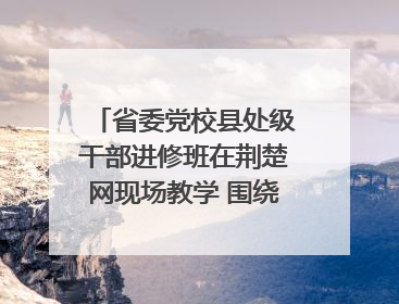 省委党校县处级干部进修班在荆楚网现场教学 围绕网络综合治理工作展开交流