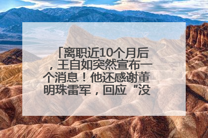 离职近10个月后，王自如突然宣布一个消息！他还感谢董明珠雷军，回应“没看过格力工资条”：真的不那么重要！
