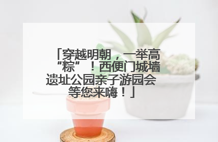 穿越明朝，一举高“粽”！西便门城墙遗址公园亲子游园会等您来嗨！