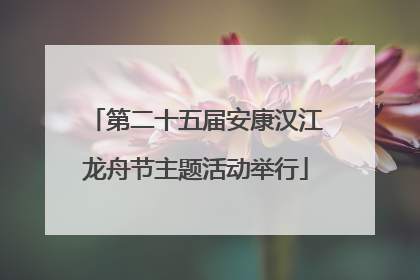 第二十五届安康汉江龙舟节主题活动举行
