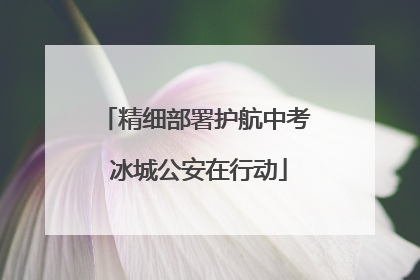 精细部署护航中考 冰城公安在行动