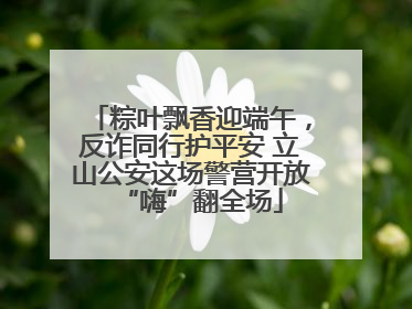 粽叶飘香迎端午，反诈同行护平安 立山公安这场警营开放“嗨”翻全场