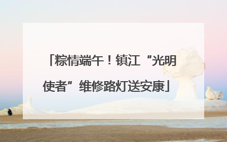 粽情端午！镇江“光明使者”维修路灯送安康