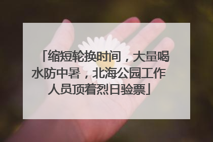 缩短轮换时间，大量喝水防中暑，北海公园工作人员顶着烈日验票