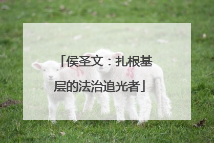 侯圣文：扎根基层的法治追光者