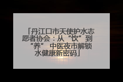 丹江口市天使护水志愿者协会：从“饮”到“养” 中医夜市解锁水健康新密码