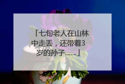 七旬老人在山林中走丢，还带着3岁的孙子……