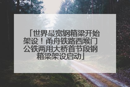 世界最宽钢箱梁开始架设！甬舟铁路西堠门公铁两用大桥首节段钢箱梁架设启动