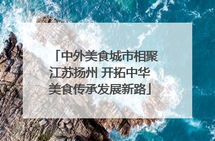 中外美食城市相聚江苏扬州 开拓中华美食传承发展新路
