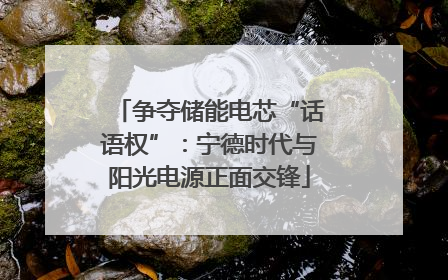争夺储能电芯“话语权”：宁德时代与阳光电源正面交锋