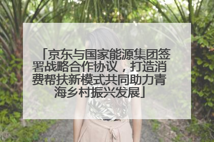 京东与国家能源集团签署战略合作协议，打造消费帮扶新模式共同助力青海乡村振兴发展