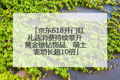 京东618开门红礼遇消费持续攀升 黄金镶钻饰品、瑞士表增长超10倍