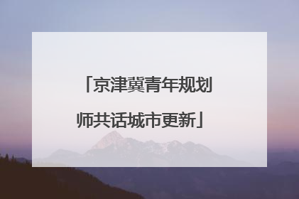 京津冀青年规划师共话城市更新