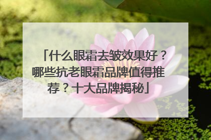 什么眼霜去皱效果好？哪些抗老眼霜品牌值得推荐？十大品牌揭秘