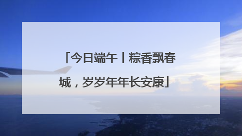 今日端午丨粽香飘春城，岁岁年年长安康