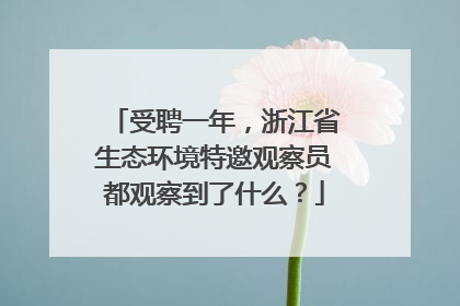 受聘一年，浙江省生态环境特邀观察员都观察到了什么？