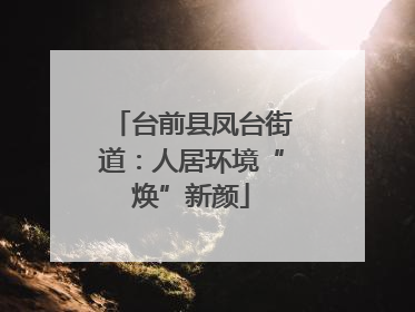 台前县凤台街道：人居环境“焕”新颜
