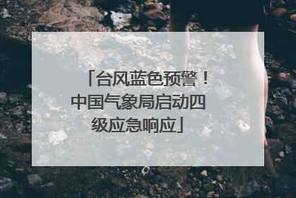 台风蓝色预警！中国气象局启动四级应急响应