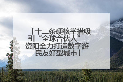十二条硬核举措吸引“全球合伙人” 资阳全力打造数字游民友好型城市