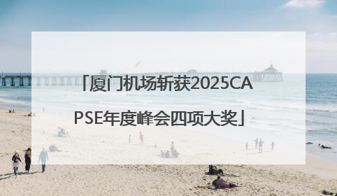 厦门机场斩获2025CAPSE年度峰会四项大奖