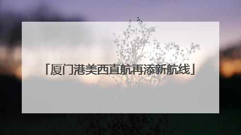 厦门港美西直航再添新航线