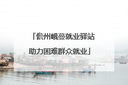 儋州峨蔓就业驿站助力困难群众就业