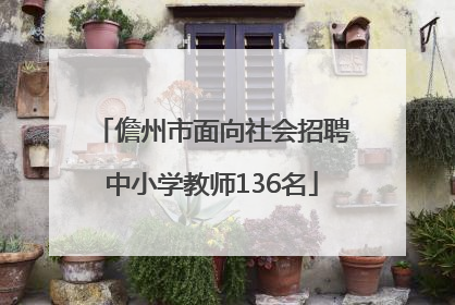儋州市面向社会招聘中小学教师136名