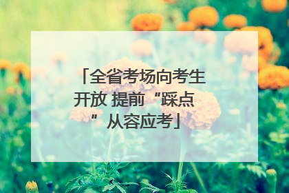 全省考场向考生开放 提前“踩点”从容应考