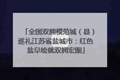 全国双拥模范城（县）巡礼江苏省盐城市：红色盐阜绘就双拥宏图