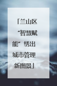 兰山区“智慧赋能”绣出城市管理新图景