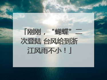 刚刚，“蝴蝶”二次登陆 台风给到浙江风雨不小！