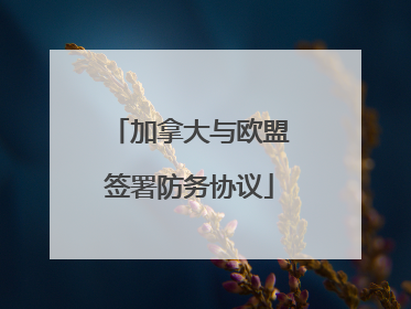 加拿大与欧盟签署防务协议